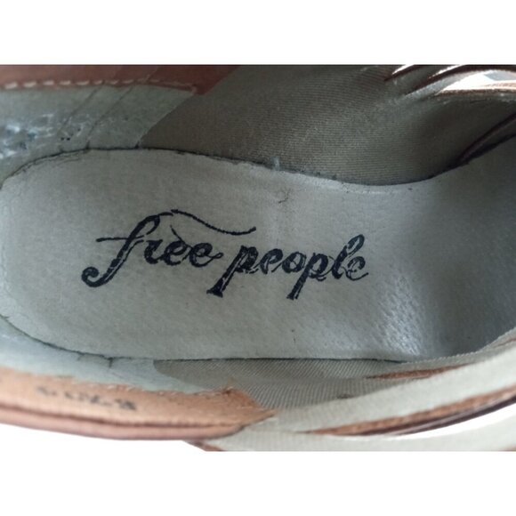 Free People Womens Boots Brown Lost Valley Ankle Bootie Leather Pointed Toe 7.5 - Picture 8 of 9